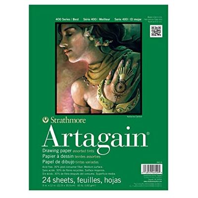 Strathmore Serie 400 Artagain Pad, fibra post consumo, assortito, 9 "x 12 Strathmore Serie 400 Artagain Pad, fibra post consumo, assortito, 9 "x 12