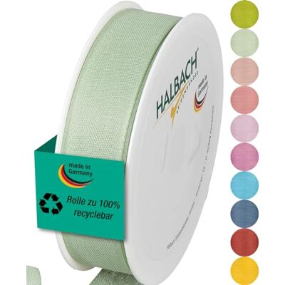Halbach Seidenbänder Nastro regalo larghezza 25 mm lunghezza 25 m nastro prodotto in Germania nastri regalo in diversi colori e larghezze, perfetto per confezionare e decorare, colore: menta Halbach Seidenbänder Nastro regalo larghezza 25 mm lunghezza 25 m nastro prodotto in Germania nastri regalo in diversi colori e larghezze, perfetto per confezionare e decorare, colore: menta