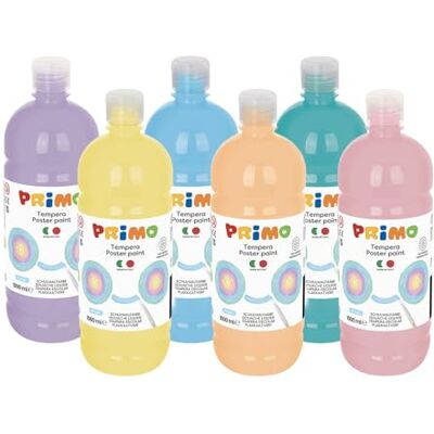 PRIMO ASSORTITO TEMPERA 1000 ML PASTEL PRIMO ASSORTITO TEMPERA 1000 ML PASTEL