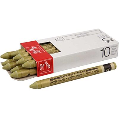 Caran d'Ache NEOCOLOR II 499 ORO/METALLIC GOLD () / Pastelli 10 pezzi (Confezione da 1 pezzo)/Cera acquerellabile/Per carta, cartone, vetro, legno, pelle, pietra Caran d'Ache NEOCOLOR II 499 ORO/METALLIC GOLD () / Pastelli 10 pezzi (Confezione da 1 pezzo)/Cera acquerellabile/Per carta, cartone, vetro, legno, pelle, pietra