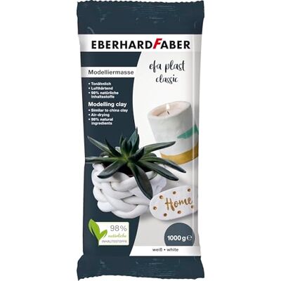 Eberhard Faber 570101 Argilla modellabile bianca ad asciugatura all'aria - Argilla Eberhard Faber 570101 Argilla modellabile bianca ad asciugatura all'aria - Argilla