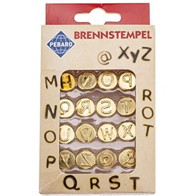 Glorex Set di Ferri per marchiatura Pebaro in Ottone, 16 Pezzi con Lettere dalla M alla Z, Adatti per avvitare i Ferri per marchiatura Pebaro Glorex Set di Ferri per marchiatura Pebaro in Ottone, 16 Pezzi con Lettere dalla M alla Z, Adatti per avvitare i Ferri per marchiatura Pebaro
