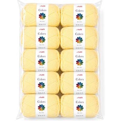 Stafil Colors Set da 10 Gomitoli Colore luna – 10 Gomitoli da 50 g (500 g Totali) – Lana Acrilica per Uncinetto, Maglia, Amigurumi, Crochet e Lavori Creativi Stafil Colors Set da 10 Gomitoli Colore luna – 10 Gomitoli da 50 g (500 g Totali) – Lana Acrilica per Uncinetto, Maglia, Amigurumi, Crochet e Lavori Creativi