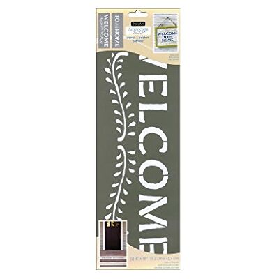 DecoArt Deco Art Americana Decor Stencil 16 x 18 Welcome, Nessuno, Extra Large, Taglia unica DecoArt Deco Art Americana Decor Stencil 16 x 18 Welcome, Nessuno, Extra Large, Taglia unica