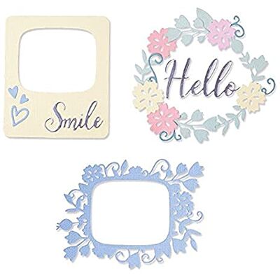 Sizzix Thinlits Set di cornici arrotondate, 15 pezzi, di Lisa Jones, Sizzix Thinlits Set di cornici arrotondate, 15 pezzi, di Lisa Jones,