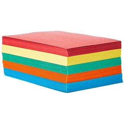 House of Card & Paper , Risma di fogli A6, 160 g/m² colori brillanti assortiti (confezione da 300 fogli) House of Card & Paper , Risma di fogli A6, 160 g/m² colori brillanti assortiti (confezione da 300 fogli)