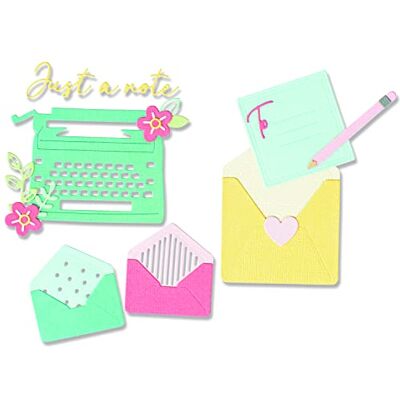 Sizzix Thinlits Die Set 16PK Hai Posta di Olivia Rose, , Carta Plastica, Multicolor, One Size Sizzix Thinlits Die Set 16PK Hai Posta di Olivia Rose, , Carta Plastica, Multicolor, One Size