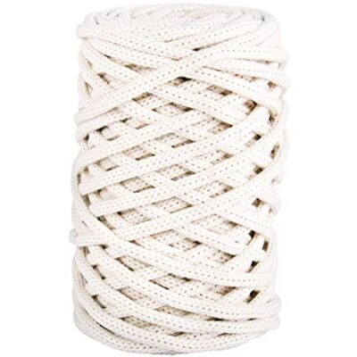 Rayher Filo Braidy riciclato, intrecciato, 6mm , avorio, (gomitolo 250g), gomitolo circa 27m, Rayher Filo Braidy riciclato, intrecciato, 6mm , avorio, (gomitolo 250g), gomitolo circa 27m,
