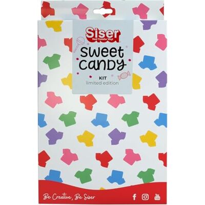 SISER Busta Sweet Candy Kit per la Personalizzione di Tessuti, Include 5 fogli A4 di Termovinile EasyWeed in Diversi Effetti, uno Spellicolino e una Pinzetta SISER Busta Sweet Candy Kit per la Personalizzione di Tessuti, Include 5 fogli A4 di Termovinile EasyWeed in Diversi Effetti, uno Spellicolino e una Pinzetta