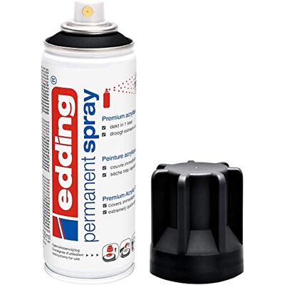 Edding 5200 Spray Permanente, Nero Opaco, 200 Ml, Vernice Acrilica Premium per Dipingere e Decorare Vetro, Metallo, Legno, Ceramica, Plastica, Tela, Smalto Acrilico, Vernice Spray Edding 5200 Spray Permanente, Nero Opaco, 200 Ml, Vernice Acrilica Premium per Dipingere e Decorare Vetro, Metallo, Legno, Ceramica, Plastica, Tela, Smalto Acrilico, Vernice Spray