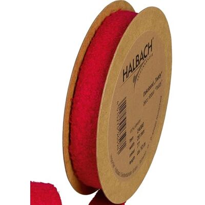 Halbach Seidenbänder Teddy Nastro decorativo in tessuto, larghezza: 20 mm, lunghezza: 10 m, per fai da te e cucire, colore: rosso Halbach Seidenbänder Teddy Nastro decorativo in tessuto, larghezza: 20 mm, lunghezza: 10 m, per fai da te e cucire, colore: rosso