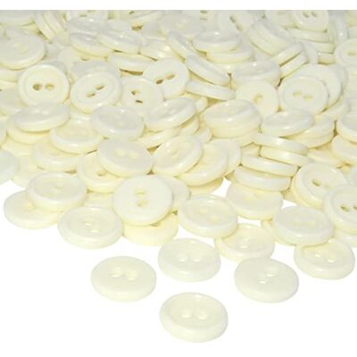 Aerzetix C56335 Set di 100 Bottoni rotondi per cucito Ø11.5x2.2mm con 2 fori diametro apertura 2mm colore crema in plastica hobby creativo decorazione cucire merceria moda Aerzetix C56335 Set di 100 Bottoni rotondi per cucito Ø11.5x2.2mm con 2 fori diametro apertura 2mm colore crema in plastica hobby creativo decorazione cucire merceria moda