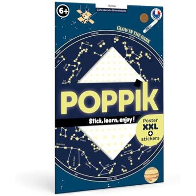 POPPIK , Discovery Discovery Kit di adesivi per bambini dai 7 anni in su, misura grande, multicolore POPPIK , Discovery Discovery Kit di adesivi per bambini dai 7 anni in su, misura grande, multicolore