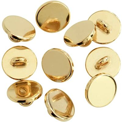 Aerzetix C65523 Set di 10 Bottoni piatti a coda Ø11.5mm per cucire 18L L18 colore oro in metallo merceria abbigliamento cucito moda Aerzetix C65523 Set di 10 Bottoni piatti a coda Ø11.5mm per cucire 18L L18 colore oro in metallo merceria abbigliamento cucito moda