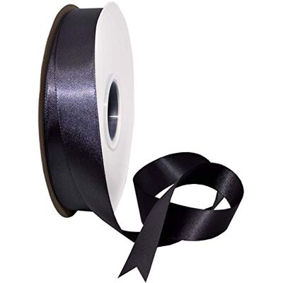 Morex Double Face Nastro di raso, 7/8" x 50 m, colore: carbone Morex Double Face Nastro di raso, 7/8" x 50 m, colore: carbone