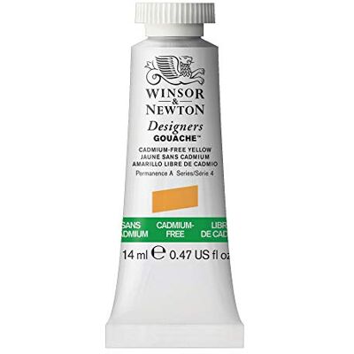 Winsor & Newton Designers Gouache, vernici fine per artisti, Pigmenti di qualità, copertura ottimale, Qualità d'archivio, Tubo da 14 ml GIALLO PRIVO DI CADMIO Winsor & Newton Designers Gouache, vernici fine per artisti, Pigmenti di qualità, copertura ottimale, Qualità d'archivio, Tubo da 14 ml GIALLO PRIVO DI CADMIO