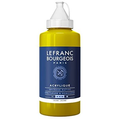Lefranc Bourgeois Fine Acrylic Colore Acrilico, Giallo (Yellow Ochre), 750 ml Lefranc Bourgeois Fine Acrylic Colore Acrilico, Giallo (Yellow Ochre), 750 ml