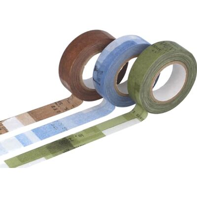 Classiky Set 3 nastri adesivi masking tape washi collage assortiti colori 15 mm x 15 m. Classiky Set 3 nastri adesivi masking tape washi collage assortiti colori 15 mm x 15 m.