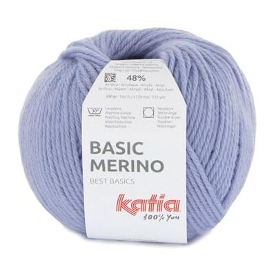 Katıa BASIC MERINO di in gomitoli da 50 grammi e 120 metri (99 Malva chiaro) Katıa BASIC MERINO di in gomitoli da 50 grammi e 120 metri (99 Malva chiaro)