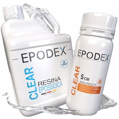 EPODEX Resina Epossidica ECO+ Resina epossidica trasparente per colate fino a 5cm Kit colata con o senza pigmenti Per river table, lampade, progetti ad alto spessore e altro EPODEX Resina Epossidica ECO+ Resina epossidica trasparente per colate fino a 5cm Kit colata con o senza pigmenti Per river table, lampade, progetti ad alto spessore e altro