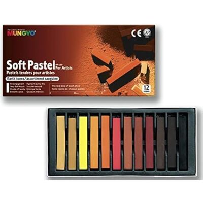 Mungyo Set di 12 matite secche quadrate Sanguine Mungyo Set di 12 matite secche quadrate Sanguine