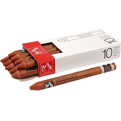 Caran d'Ache Neocoloror II 065 Set di 10 pezzi () / pastella in cera colorabile in acqua, per carta, cartone, legno, pelle, pietra Caran d'Ache Neocoloror II 065 Set di 10 pezzi () / pastella in cera colorabile in acqua, per carta, cartone, legno, pelle, pietra