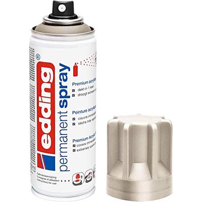 Edding 5200 Spray Permanente, Oro Champagne Opaco, 200 ml, Vernice Acrilica Premium per Dipingere e Decorare Vetro, Metallo, Legno, Ceramica, Plastica, Tela, Smalto Acrilico, Vernice Spray Edding 5200 Spray Permanente, Oro Champagne Opaco, 200 ml, Vernice Acrilica Premium per Dipingere e Decorare Vetro, Metallo, Legno, Ceramica, Plastica, Tela, Smalto Acrilico, Vernice Spray