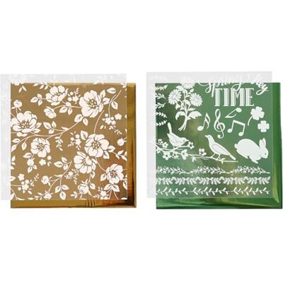 Creativ Foglio decorativo e foglia d'oro, verde verde, taglia unica Creativ Foglio decorativo e foglia d'oro, verde verde, taglia unica