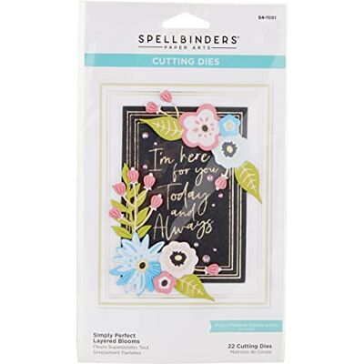 Spellbinders Fustelle incise Simply Perfect Layered Blooms, metallo Spellbinders Fustelle incise Simply Perfect Layered Blooms, metallo