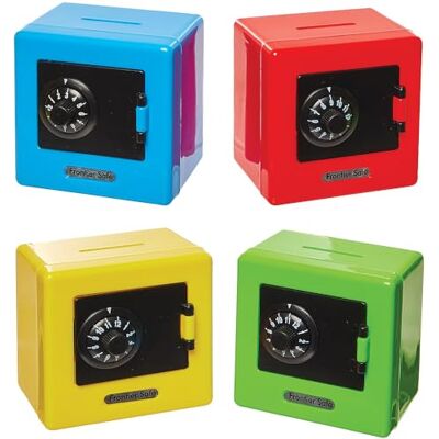 Baker Ross Mini casseforti a combinazione Confezione da 4, simpatici sacchetti per feste, piccoli giocattoli per bambini, banca delle monete Baker Ross Mini casseforti a combinazione Confezione da 4, simpatici sacchetti per feste, piccoli giocattoli per bambini, banca delle monete