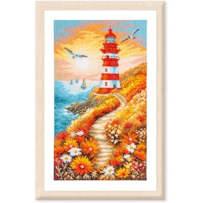 Lanarte Kit Punto Croce Contato IL SENTIERO DEL FARO FLOREALE Decorativi Per Pareti 20 x 36 cm Set Fai Da Te Creativo Adulti Ricamo Casa Decor Arte Da Parete Kit Per Hobby Cross Stitch Lanarte Kit Punto Croce Contato IL SENTIERO DEL FARO FLOREALE Decorativi Per Pareti 20 x 36 cm Set Fai Da Te Creativo Adulti Ricamo Casa Decor Arte Da Parete Kit Per Hobby Cross Stitch