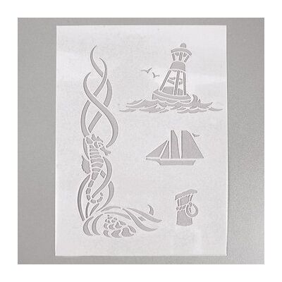 efco – Stencil Marittima/4 Designs DIN, Plastica, Trasparente, a 5 efco – Stencil Marittima/4 Designs DIN, Plastica, Trasparente, a 5