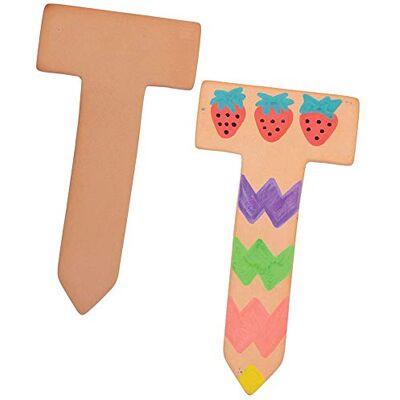 Baker Ross Pali da Giardino Terracotta, per progetti di artigianato artistico per bambini (confezione da 6), assortiti Baker Ross Pali da Giardino Terracotta, per progetti di artigianato artistico per bambini (confezione da 6), assortiti