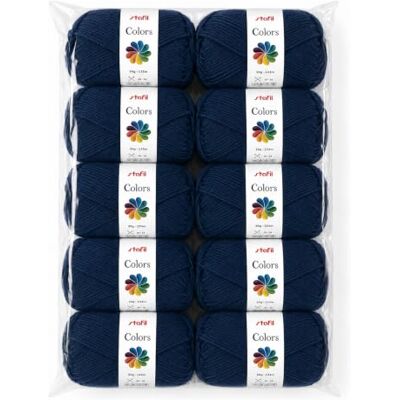 Stafil Colors Set da 10 Gomitoli Colore blu – 10 Gomitoli da 50 g (500 g Totali) – Lana Acrilica per Uncinetto, Maglia, Amigurumi, Crochet e Lavori Creativi Stafil Colors Set da 10 Gomitoli Colore blu – 10 Gomitoli da 50 g (500 g Totali) – Lana Acrilica per Uncinetto, Maglia, Amigurumi, Crochet e Lavori Creativi