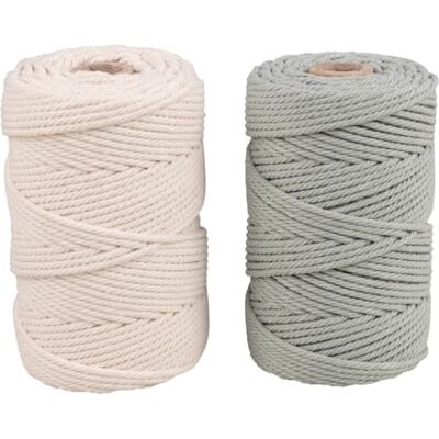 Rayher Forniture per l'Artigianato, Eucalipto, 2 x ca. 200 g. 2 rocchetti à 70 m Rayher Forniture per l'Artigianato, Eucalipto, 2 x ca. 200 g. 2 rocchetti à 70 m