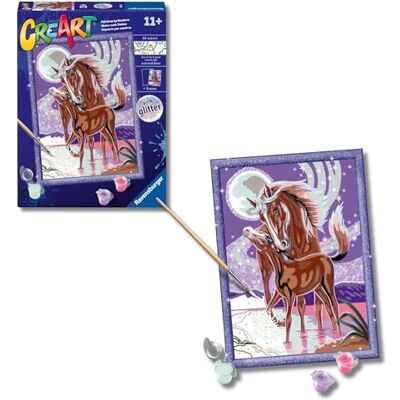 Ravensburger Creart Serie D Classic - Giumenta Con Puledro - Puzzle Ravensburger Creart Serie D Classic - Giumenta Con Puledro - Puzzle