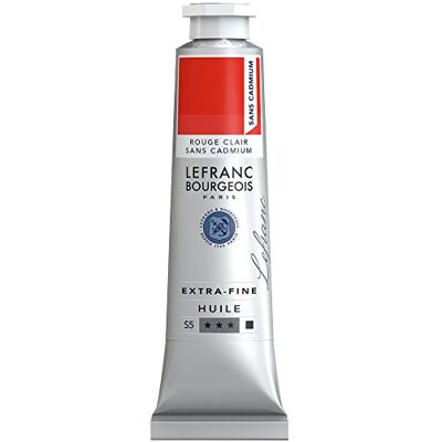Lefranc Bourgeois Óleo Extra Fino – Tubo, alta calidad de Artista, Rojo claro libre de Cadmio, 40 ml Lefranc Bourgeois Óleo Extra Fino – Tubo, alta calidad de Artista, Rojo claro libre de Cadmio, 40 ml