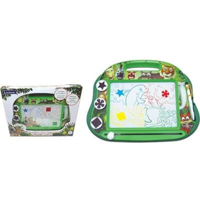 Lexibook Lavagna Magica Magnetica Animali, Disegni Multicolore, Giocattolo Artistico per Ragazze e Ragazzi, Penna e timbri per Disegno, Verde, Lexibook Lavagna Magica Magnetica Animali, Disegni Multicolore, Giocattolo Artistico per Ragazze e Ragazzi, Penna e timbri per Disegno, Verde,