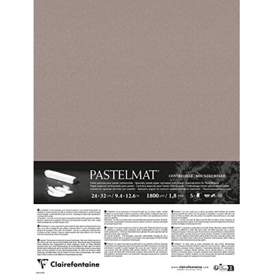 Clairefontaine Contrecollé Pastelmat 24x32cm 5F gris foncé Clairefontaine Contrecollé Pastelmat 24x32cm 5F gris foncé