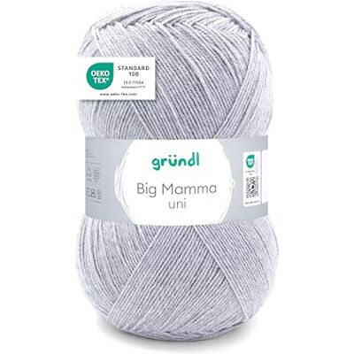 Gründl Big Mamma uni Filato uncinetto 1 x 400 g, Medium grey lana per maglieria, set per uncinetto, filato per maglieria e uncinetto effetto lana, 100 % poliacrilico, 400 g / 1040 m Gründl Big Mamma uni Filato uncinetto 1 x 400 g, Medium grey lana per maglieria, set per uncinetto, filato per maglieria e uncinetto effetto lana, 100 % poliacrilico, 400 g / 1040 m