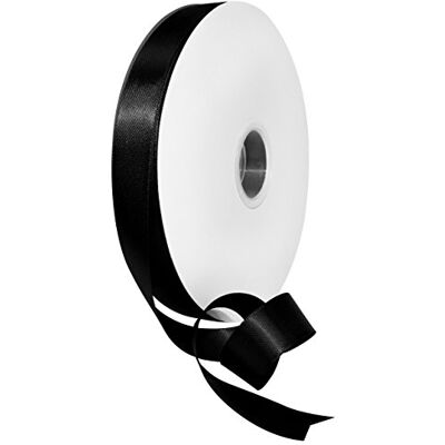 Morex 08822/00 – 030 Double Face Satin Polyester Ribbon, 7/20,3 cm/91,4 m., Nero Morex 08822/00 – 030 Double Face Satin Polyester Ribbon, 7/20,3 cm/91,4 m., Nero