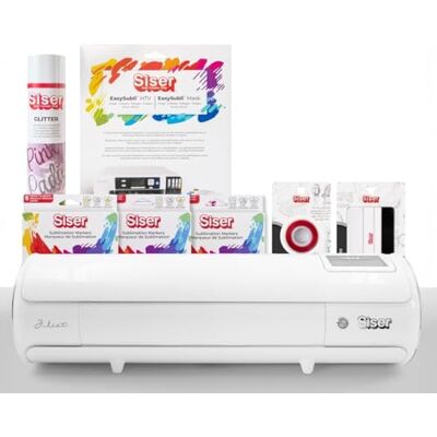 SISER Juliet® Pacchetto Subli – Plotter da Taglio Professionale, Termovinile EasySubli®, Pennarelli Sublimatici, Vinile Glitter, Nastro Termico, Accessori Inclusi SISER Juliet® Pacchetto Subli – Plotter da Taglio Professionale, Termovinile EasySubli®, Pennarelli Sublimatici, Vinile Glitter, Nastro Termico, Accessori Inclusi