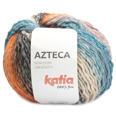 Katıa Lana Azteca gomitoli da 100 grammi e 180 metri. (7894 Arancione-Blu-Grigio) Katıa Lana Azteca gomitoli da 100 grammi e 180 metri. (7894 Arancione-Blu-Grigio)