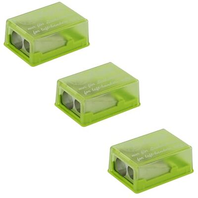 KUM Affilapenne doppio Lefty, verde, confezione da 3 KUM Affilapenne doppio Lefty, verde, confezione da 3