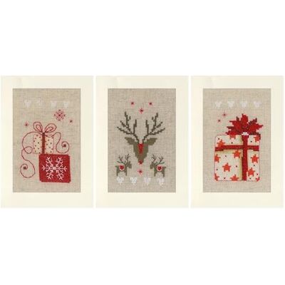 Vervaco Kit Punto Croce Contato SET NATALIZIO DA 3 Biglietti Con Finestra Per Punto Croce 10,5 x 15 cm Set Fai Da Te Creativo Adulti Ricamate Accessori Per Lavoretti Creativi Vervaco Kit Punto Croce Contato SET NATALIZIO DA 3 Biglietti Con Finestra Per Punto Croce 10,5 x 15 cm Set Fai Da Te Creativo Adulti Ricamate Accessori Per Lavoretti Creativi