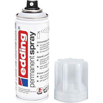 Edding 5200 Spray Permanente Primer Universale, 200 Ml, Spray per Il Trattamento Preparatorio di Superfici Verniciabili, Come Vetro, Metallo, Legno, Ceramica, Tela Edding 5200 Spray Permanente Primer Universale, 200 Ml, Spray per Il Trattamento Preparatorio di Superfici Verniciabili, Come Vetro, Metallo, Legno, Ceramica, Tela