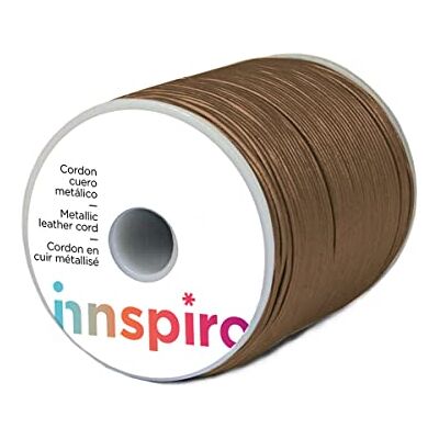 INNSPIRO Cordino in cuoio metallico rame invecchiato 2,0 mm. 100 m. INNSPIRO Cordino in cuoio metallico rame invecchiato 2,0 mm. 100 m.