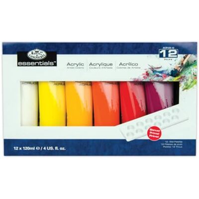 Royal & Langnickel Royal Langnickel & colori acrilici da 120 ml (confezione da 12) Royal & Langnickel Royal Langnickel & colori acrilici da 120 ml (confezione da 12)