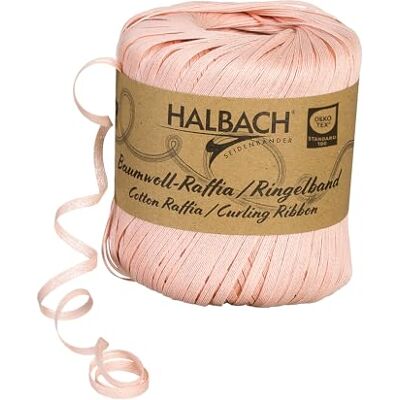 Halbach Nastro di seta a righe larghezza 4 mm lunghezza 100 m nastro regalo sostenibile per lottare e confezionare regali in 100% cotone Colore: albicocca chiaro Halbach Nastro di seta a righe larghezza 4 mm lunghezza 100 m nastro regalo sostenibile per lottare e confezionare regali in 100% cotone Colore: albicocca chiaro