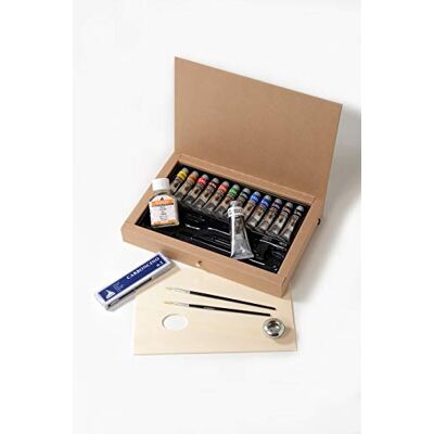 Maimeri Scatola in Cartone Colori a Olio Classico 12 tubi 20ml 1 tubo 60ml e Accessori Maimeri Scatola in Cartone Colori a Olio Classico 12 tubi 20ml 1 tubo 60ml e Accessori